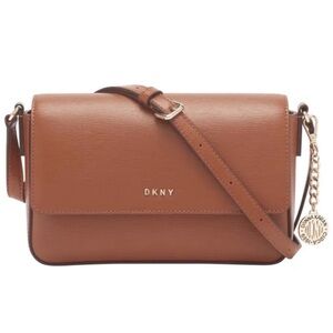 DKNY Bryant Medium Flap Crossbody in Caramel